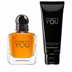 Set Giorgio Armani, Stronger with You, Barbati, Apa de Toaleta, 50 ml + Gel de dus, 75 ml