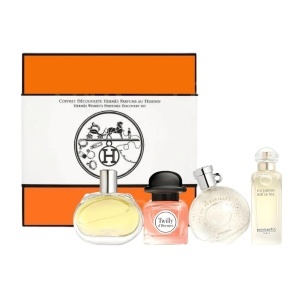 Set Hermes Mini Fragrance, Twilly d’Hermes EDP, Eau des Merveilles EDT, Un Jardin sur le Nil EDT, Barenia EDP, 4x7.5ml