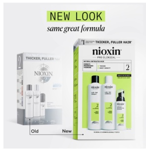 Set impotriva caderii parului Nioxin System 2 Sampon, 300 ml + Balsam, 300 ml + Tratament, 100 ml - Img 2