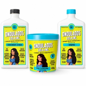 Set Lola Cosmetics Ondulados pentru Păr Ondulat – Șampon 500 ml + Balsam 500 g