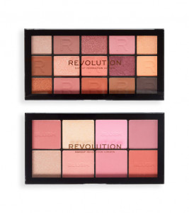 Set paleta fard pentru ochi si fata Makeup Revolution Reloaded Pink Moments, 16 g - Img 2