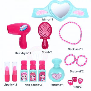 Set trusa de machiaj Fashion Girls de Jucarie cu accesorii, roz - Img 4