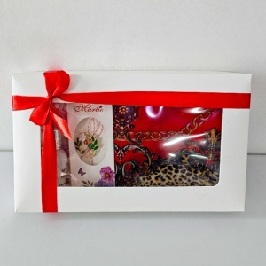 Set Veloria esarfa, lotiune corp 30 ml, martisor brosa