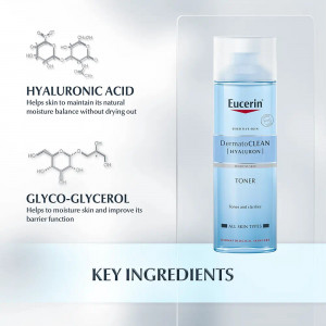 Toner revigorant Dermato Clean Hyaluron Eucerin, 200 ml