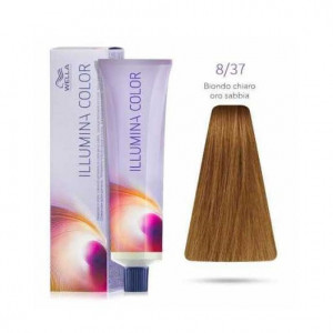 Vopsea de par permanenta Wella Professionals Illumina Color 8/37