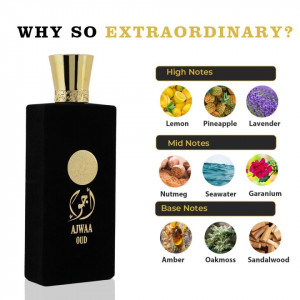 Ajwaa Oud Black Nusuk , Apa de Parfum, Barbati, 100ml - Img 3