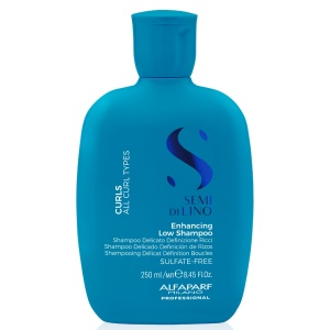 Alfaparf Milano Semi di Lino Curls Enhancing Low Shampoo, Șampon pentru Păr Creț și Ondulat, 250 ml