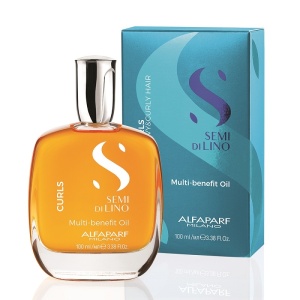 Alfaparf Milano Semi di Lino Curls Multi-Benefit Oil, Ulei Multifuncțional pentru Păr Creț și Ondulat, 100 ml