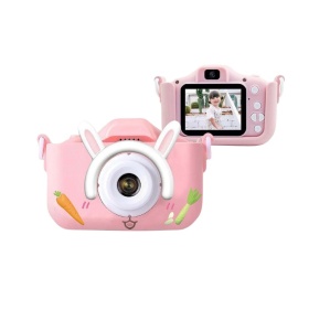 Aparat Foto Digital pentru Copii cu Design Iepuras - Camera Reincarcabila cu Jocuri si Ecran Interactiv - Img 5