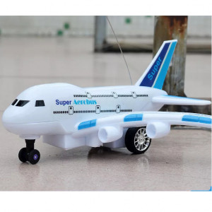 Avion SuperAerobus de jucarie cu telecomanda, lumini si sunete