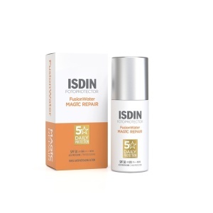 Crema de fata cu protectie solara SPF50 Fotoprotector Fusion Water Magic Repair Isdin, 50 ml