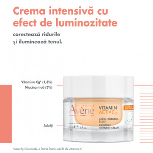 Crema de fata intensiva cu efect de luminozitate Vit Activ Cg Avene, 50 ml