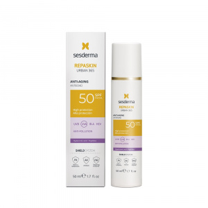 Crema pentru fata anti-aging cu protectie solara SPF50 Urban 365 Repaskin Sesderma, 50 ml