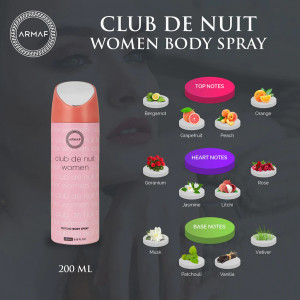 Deodorant spray Armaf Club De Nuit, Femei, 200 ml - Img 2