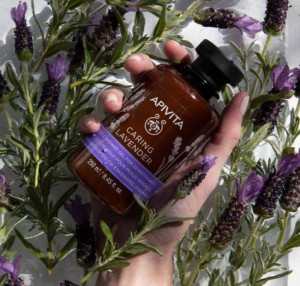 Gel de dus cu lavanda si ulei de maslin Apivita, 250 ml - Img 2