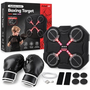 Joc de box interactiv pentru copii cu tinta electronica, lumini, muzica si manusi, 3 ani+ - Img 3