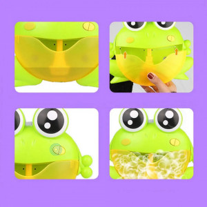 Jucarie de baie Bubble Frog cu difuzor de spuma si muzica, 
