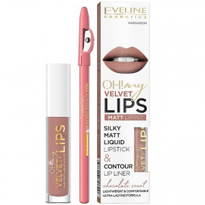 Kit Eveline Cosmetics Oh! My Velvet Lips, 11 Cookie Milkshake