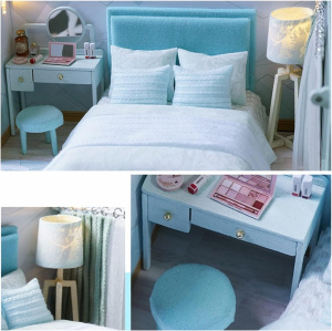 Kit DIY de Miniaturi pentru Casa de Papusi - Apartament Mic cu Mobilier, Ideal pentru Prieteni, Copii si Adulti