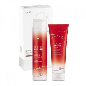 Kit pentru ingrijirea parului vopsit Joico Color Infuse Red Sampon 