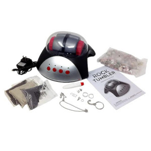 Kit slefuitor de pietre Rock Tumbler Diy cu pudra de slefut si accesorii bijuterii - Img 4
