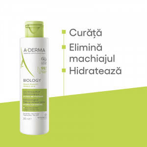 Lapte demachiant hidratant A-Derma Biology - Img 3