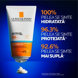 Lapte hidratant pentru fata si corp cu SPF 50+ Anthelios UVMUNE 400 La Roche-Posay, 150 ml - Img 2