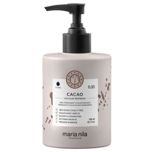 Masca de par nuantatoare Maria Nila Cacao Colour Refresh, 300 ml