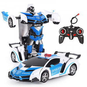 Masina TRANSFORMER AUTObot Politie cu Telecomanda - Img 4