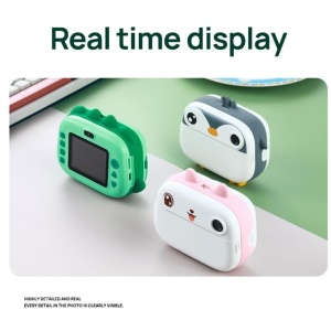 Mini Printer Camera pentru Copii - Instant Thermal Printer cu Ecran de 2.4 Inch, Dual Camera și Filmare 1080P