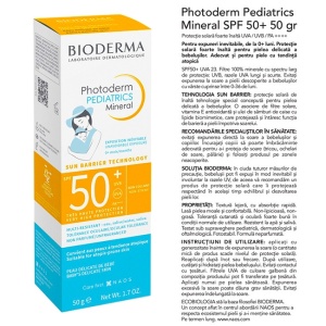 Pachet Family Bioderma Photoderm – Spray SPF 30 200 ml, Crema dupa plaja 200 ml, Crema minerala copii SPF 50+ 50 g