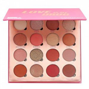 Paleta de farduri Makeup Revolution Obsession Love Is My Drug, 16x 1.3 g