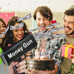  Pistol de Aruncat Bani Super Money Gun