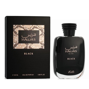 Rasasi Hawas Black, Apa de parfum, Barbati, 100 ml