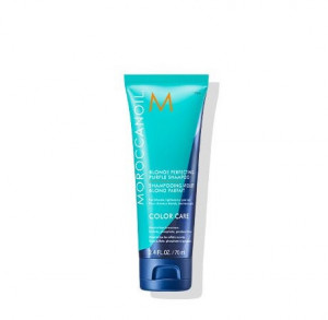 Sampon Blonde Perfecting Purple pentru par blond, 70 ml, Moroccanoil