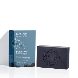 Săpun Negru Detoxifiant cu Cărbune Activ Pure Skin, 100 g, Biotrade