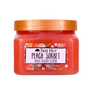 Scrub pentru corp Shea Sugar, Peach Sorbet Tree Hut, 510 g
