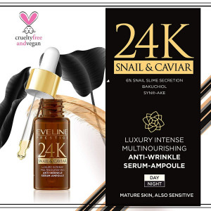 Ser de fata Eveline Cosmetics 24k Snail & Caviar - Img 2