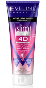 Ser termoactiv de noapte super concentrat Slim Extreme 4D, Eveline Cosmetics, 250 ml