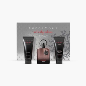 Set cadou Afnan Supremacy Not Only Intense, Apa de Parfum, Barbati, 100 ml + Gel de dus, 150 ml + Lotiune After Shave, 150 ml