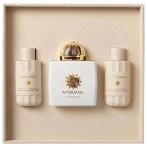 Set cadou Amouage Honour, Femei, Apa de Parfum, 100 ml + Lotiune de corp 60 ml + Gel de dus 60 ml