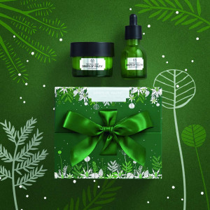 Set cadou ingrijire ten Ser concentrat The Body Shop Drops of Youth, 30 ml + Crema de zi Drops Of Youth, 50 ml