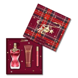 Set cadou Jean Paul Gaultier La Belle, Femei, Apa de Parfum, 100 ml + Lotiune de corp 50 ml + Mini Apa de Parfum, 10 ml