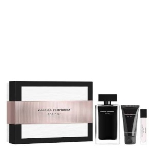 Set Cadou Narciso Rodriguez For Her, Apa de Toaleta, 100 ml + Lotiune de corp, 50 ml + Apa de Toaleta, 10 ml