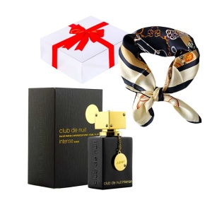 Set cadou Norelia cu Apa de Parfum Armaf, Club De Nuit Intense, Femei, 30 ml si esarfa