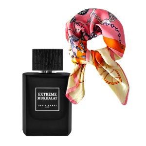 Set cadou Solenne cu Apa de Parfum Louis Varel Extreme Mukhalat, Unisex, 100ml si esarfa