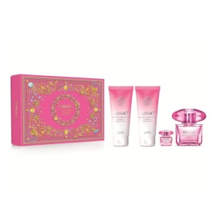 Set Cadou Versace Bright Crystal Absolu, 90 ml Apa de Parfum + 5 ml + Gel de Dus, 100 ml + Lotiune de corp, 100 ml
