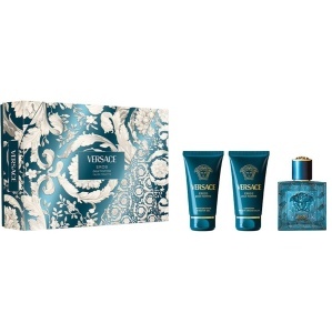 Set cadou Versace Eros, Barbati, Apa de Toaleta, 50 ml + Gel de dus 50 ml + After shave balsam, 50 ml