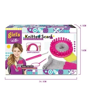 Set Creativ pentru Fete - Confectionare Fular Tricotat, Accesorii Fashion DIY