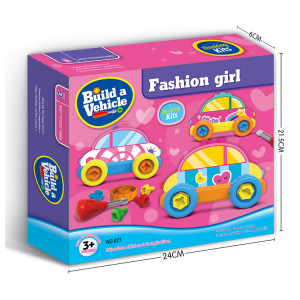 Set de constructie DIY, 3 masini 